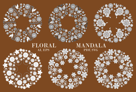 A Guide to 6 Floral Mandalas Unique Designs Digital Product