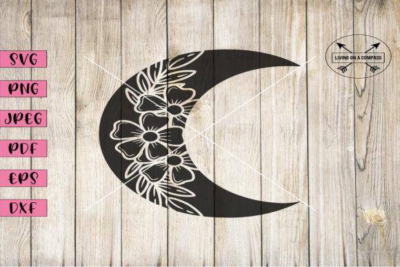 Crafting with Floral Crescent Moon Clipart: Your Gateway to Elegant DIY Projects