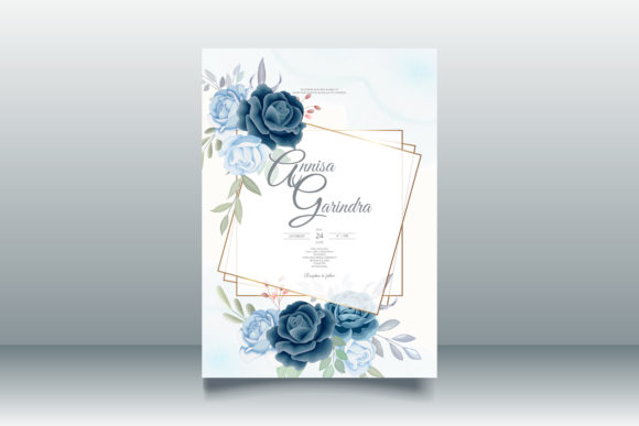 Elegant Navy Blue Flower Wedding Cards: A Synthesis of Modern Design and Personal Expression