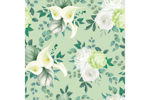 Floral Seamless Pattern White Lily Rose: A Professional Vector Design Resource