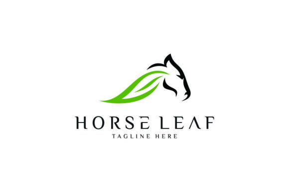 Horse with a Combination of Leaves: Elegance in Motion