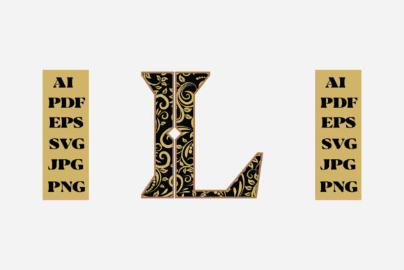 Introducing the Floral Alphabet Gold Letter - L