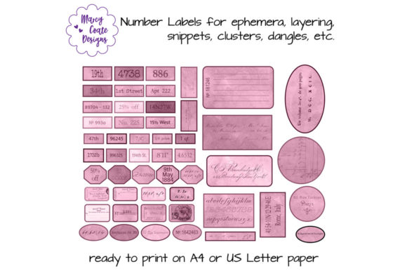 Pink Vintage Printable Number Labels: Elevating Your Papercraft Projects
