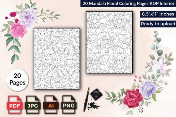 The Convergence of Creativity and Commerce: Mandala Floral Coloring Pages for KDP