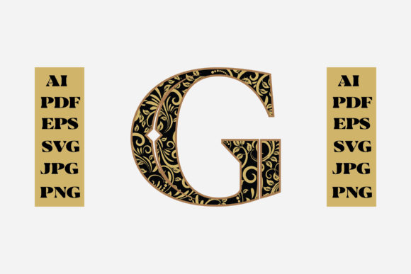 The Floral Alphabet Gold Letter G: An Asset for Elegant Design Execution
