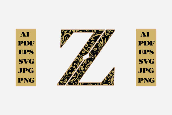 The Floral Alphabet Gold Letter Z: Elegance Meets Versatility
